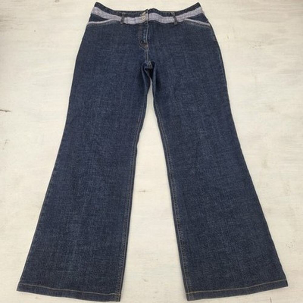 Casual Corner Annex Womens Jeans Size 12 Stretch Rhinestone Pockets